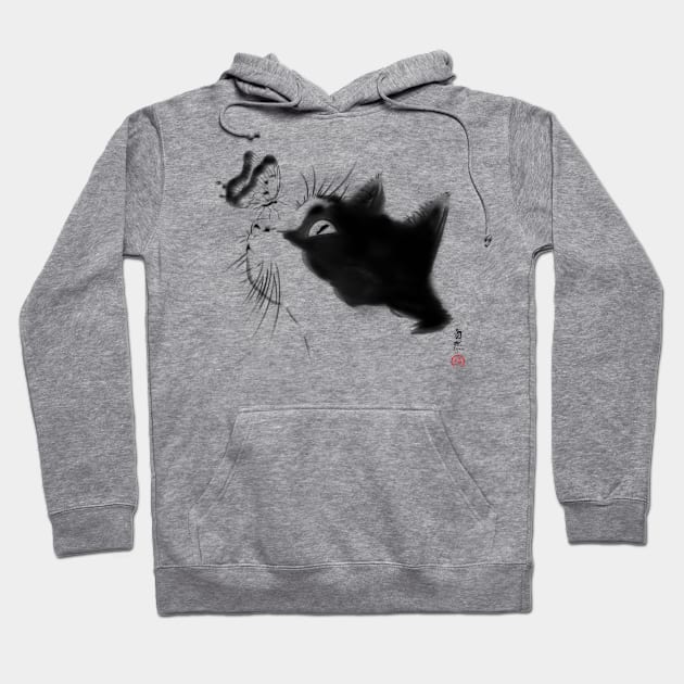 Curious Cat Hoodie by ddjvigo